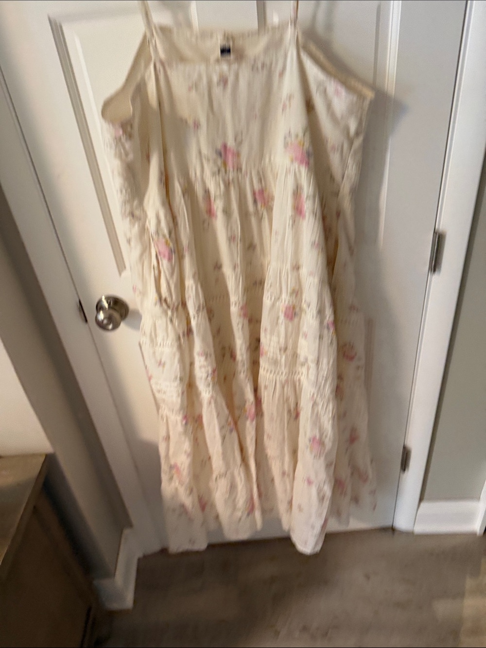Universal Thread Cream Boho Dainty Floral Tiered Maxi Dress Cottagecore Size XXL - Picture 7 of 7
